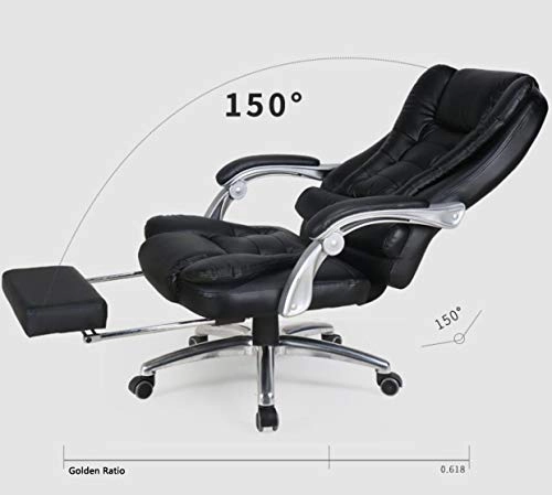 Desk Chair - PU Leather Brown High Back