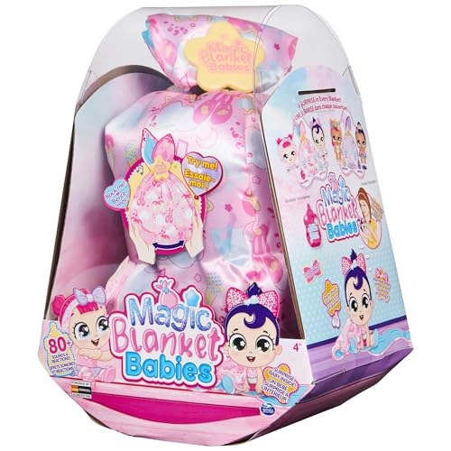 Surprise Plush Baby Doll - 9-inch Pink Blanket Over 80 Sounds Ages 4+