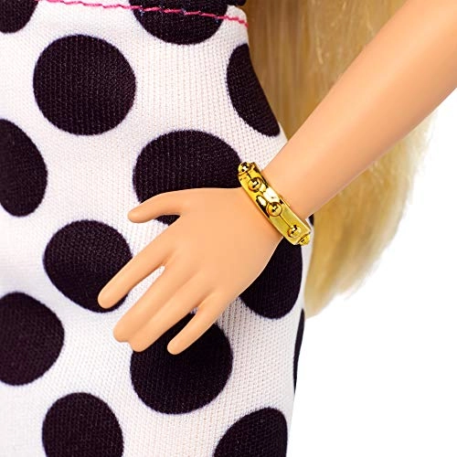 Barbie Fashionistas - #134 Long Blonde Hair Polka Dot Dress Ages 3+
