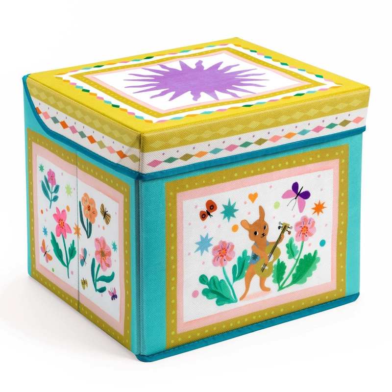 DJECO Seat Toy Box - wooden non-woven fabric