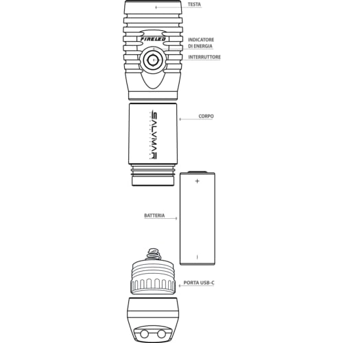FIRELED Diving Flashlight Rechargeable (1800lm)