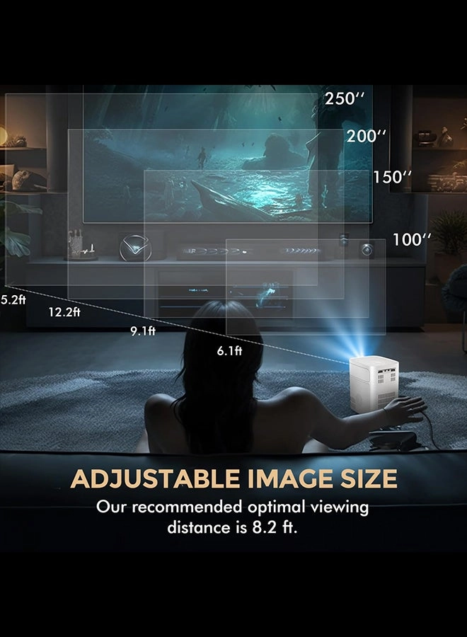 Smart Mini Android Projector PROJ-WO-83-AN_SCR-03 5500 Lumens