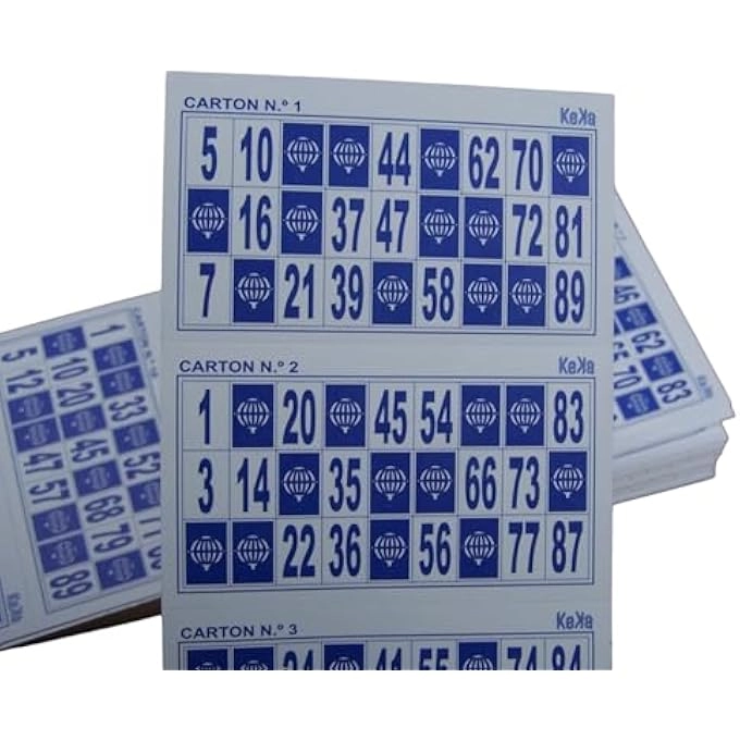 rayihni TRADITIONAL BINGO - 600 CARDS 90 BALLS BLUE