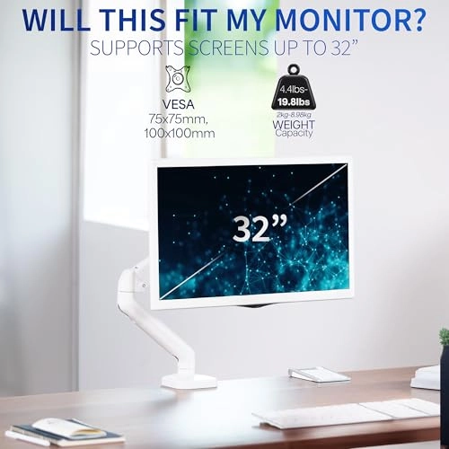 Monitor Desk Stand - Single 17 to 32 inch