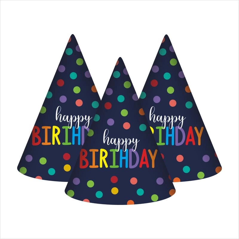 party baazaar Birthday Caps - Pack of 10 Kids & Adults