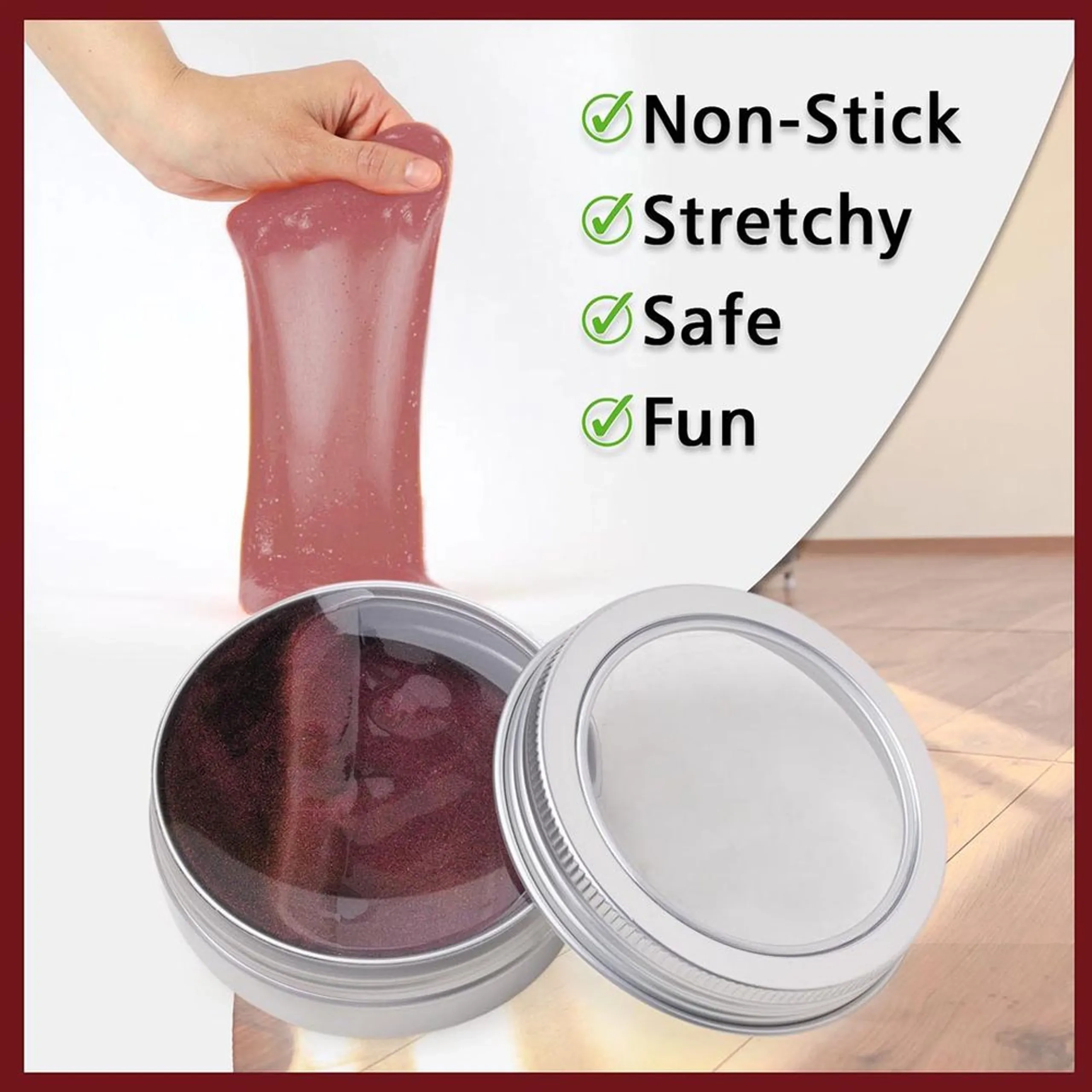 Disney Princess Iridescent Putty Slime - 40 gm Red Gold 3 years+