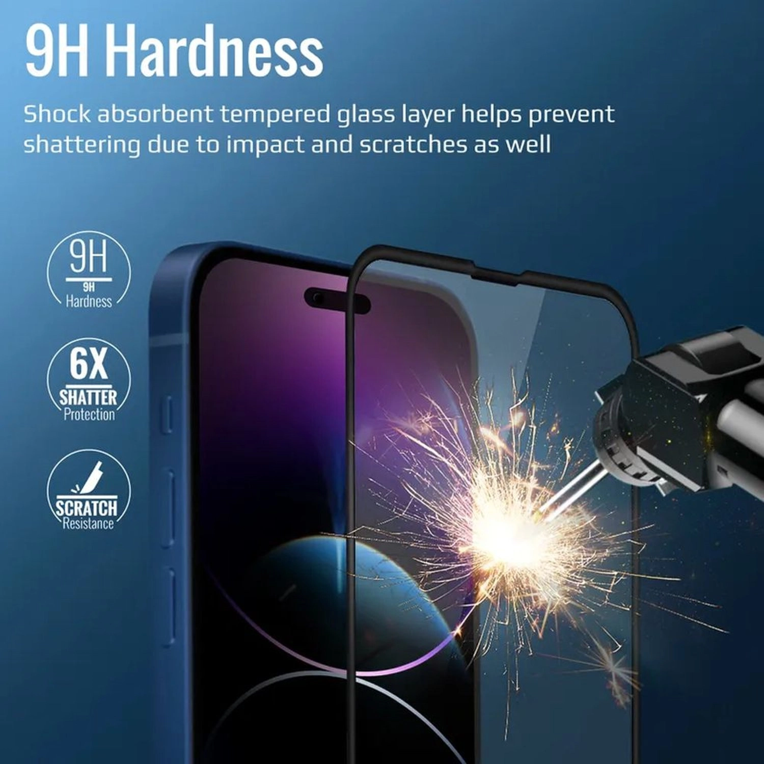 Clear Tempered Glass Screen Protector for iPhone 14 Pro Max