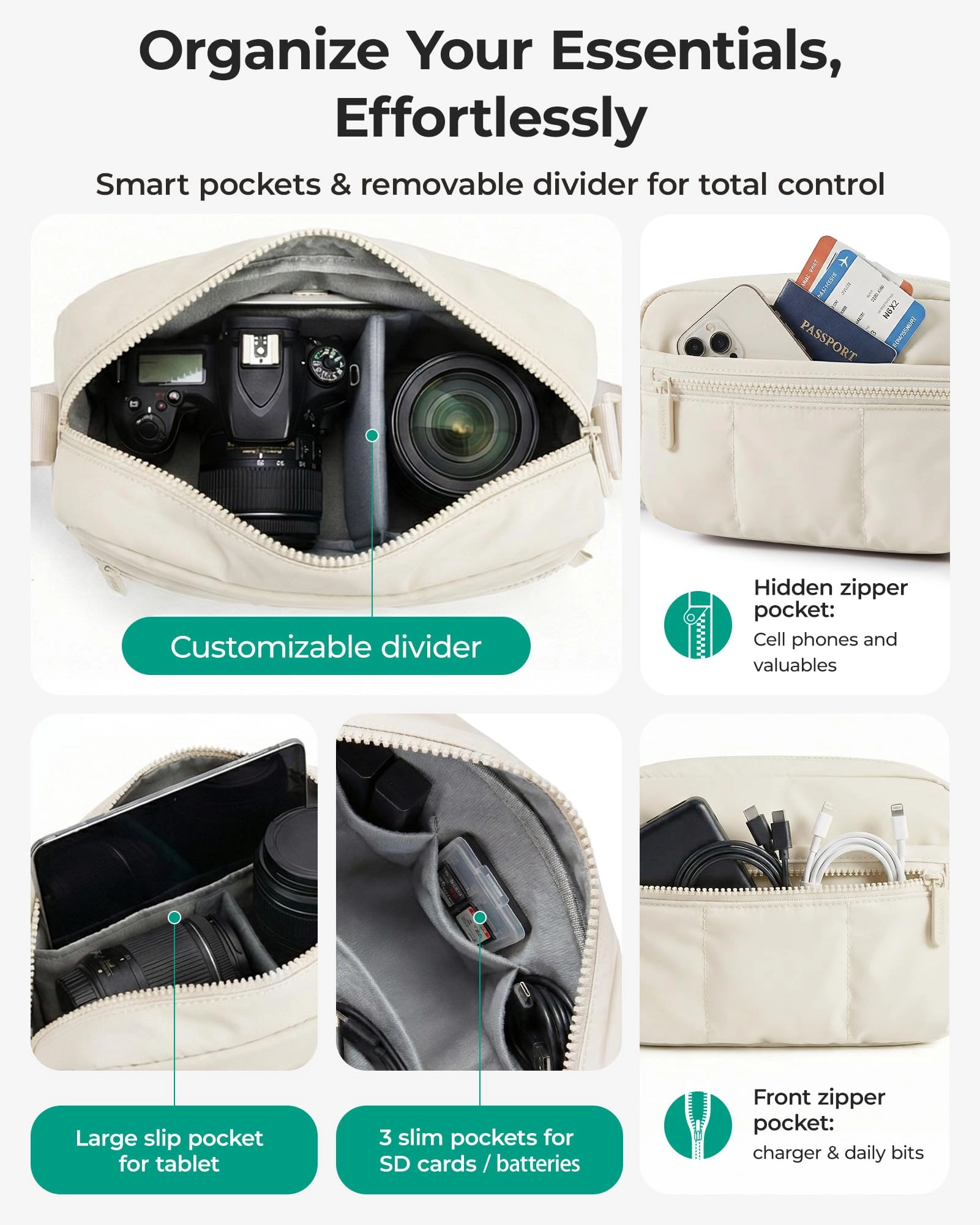 Puffy Camera Bag - 27L x 6.5W x 16H centimetres Messenger Bag
