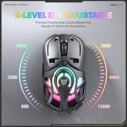 Tri-Mode Wireless Gaming Mouse - 2.4G/Bluetooth/USB-C