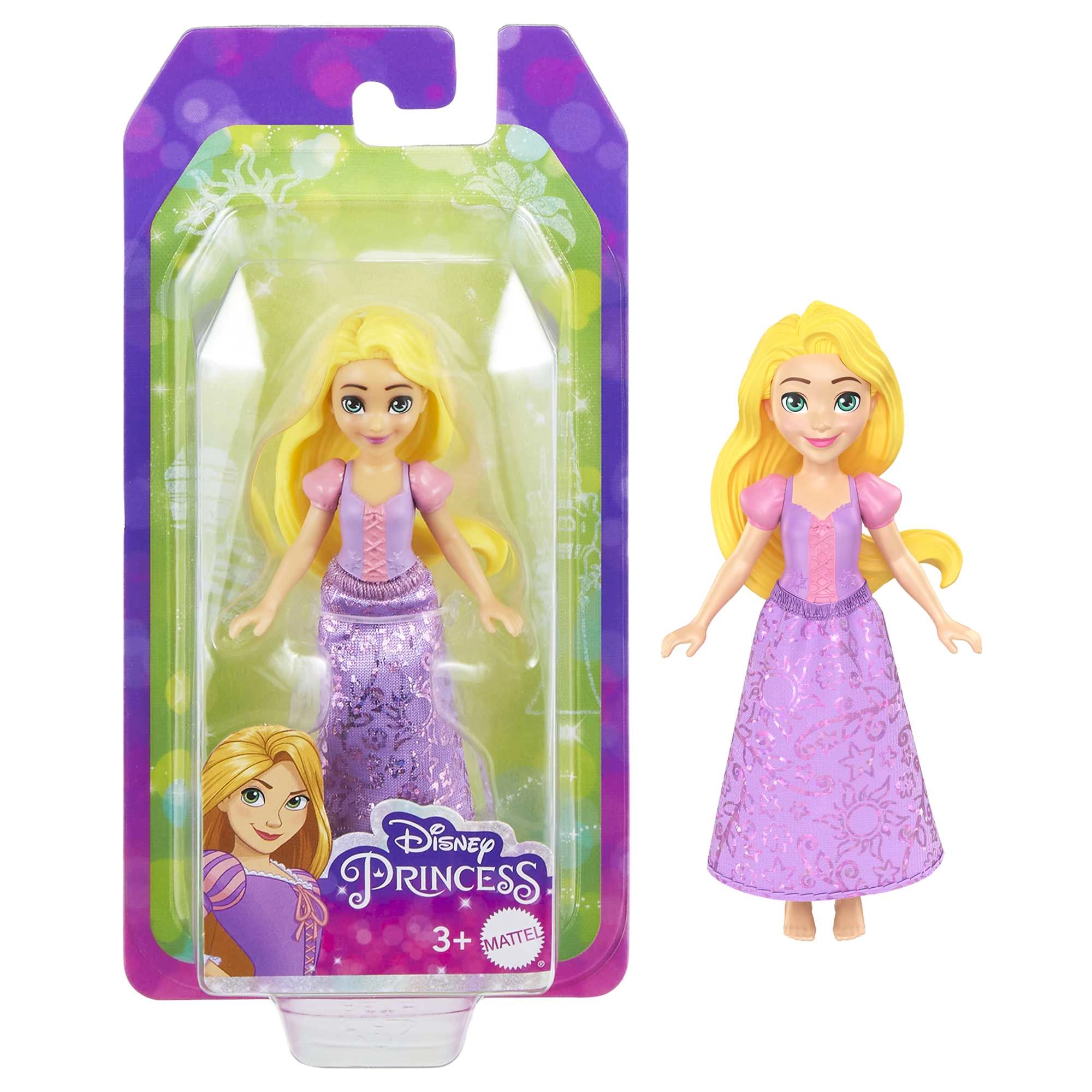 Disney Princess Small Dolls - 6 Posable 13 Tea Party Accessories Ages 3+