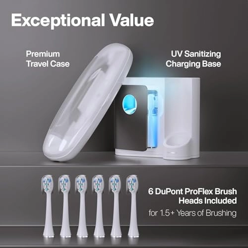 Black Series PRO - UltraWhitening 5 Modes 6 ProFlex Brush Heads