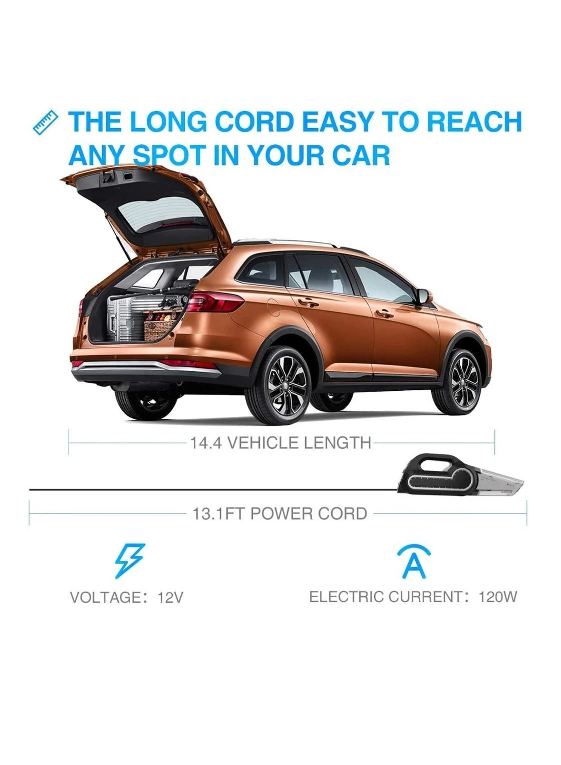 Portable Handheld Vacuum Cleaner - 120W