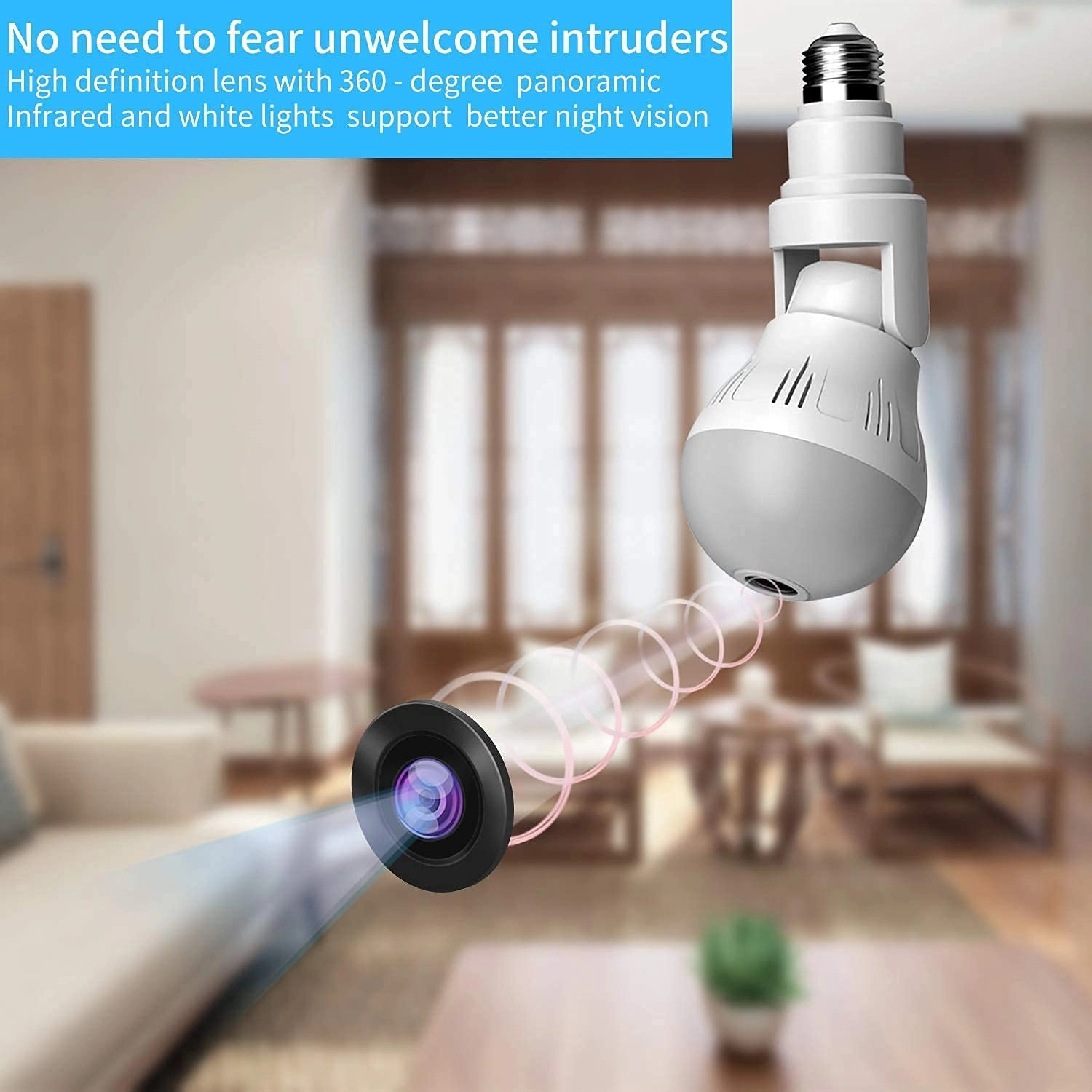 Wireless Bulb 360 IP WiFi Camera 1080P