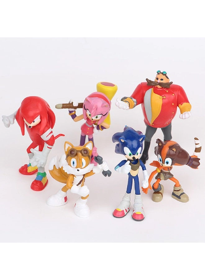 Sonic The Hedgehog Action Figure Toy Set 6 pcs