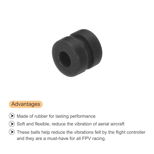 RC Anti Vibration Rubber Balls - M2x4mm Black Pack of 36