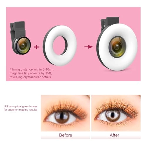 15X Macro Lens - 28 LEDs USB Rechargeable 240mAh