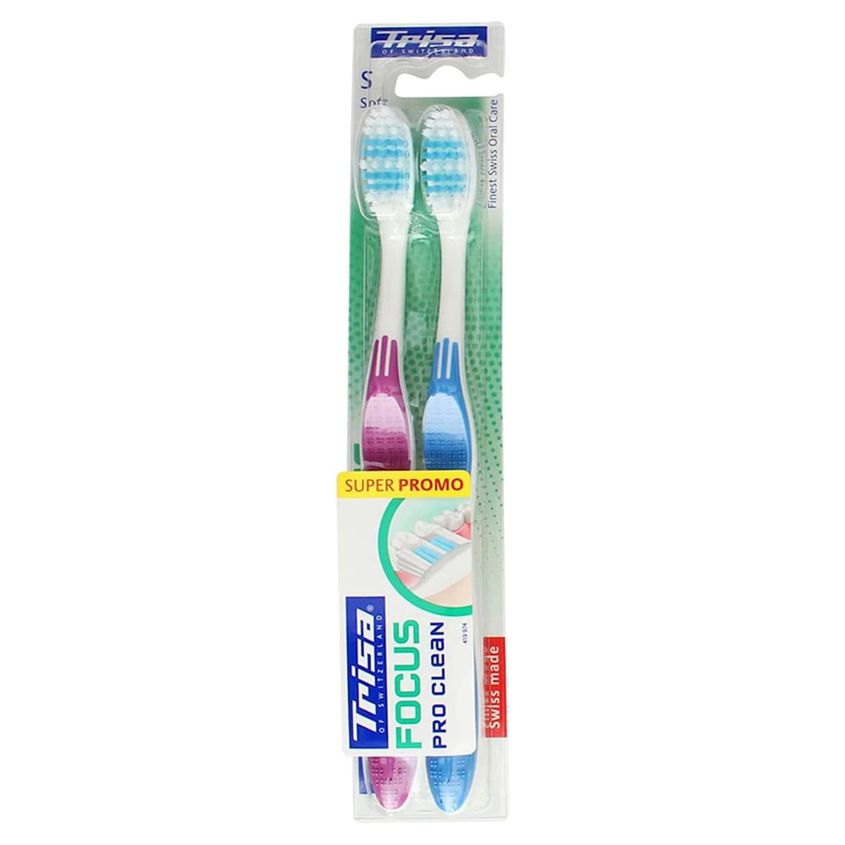 Trisa Toothbrush Focus - Soft 2-Piece Pack