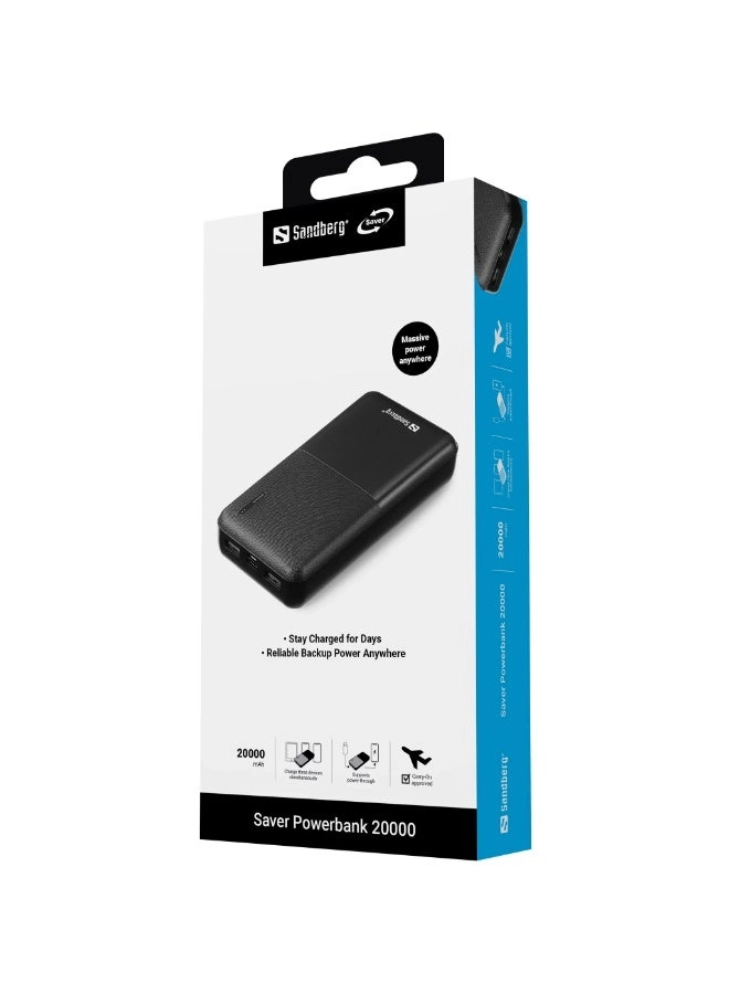 Saver Powerbank - 20000mAh Fast charging