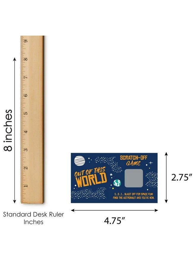 Blast Off To Outer Space Rocket Ship Scratch Off Cards - 22 Count