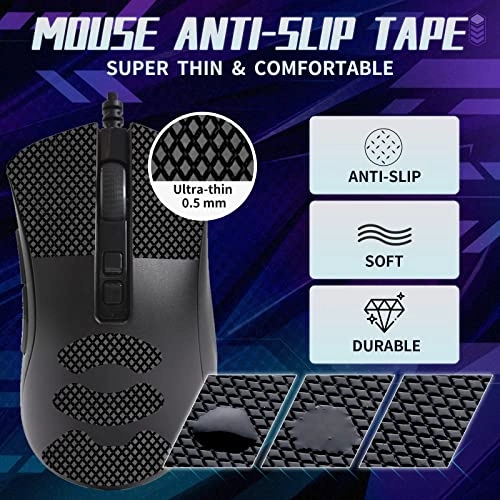Mouse Anti Slip Grip Tape - For DeathAdder V2 / DeathAdder V2 Pro 0.5mm