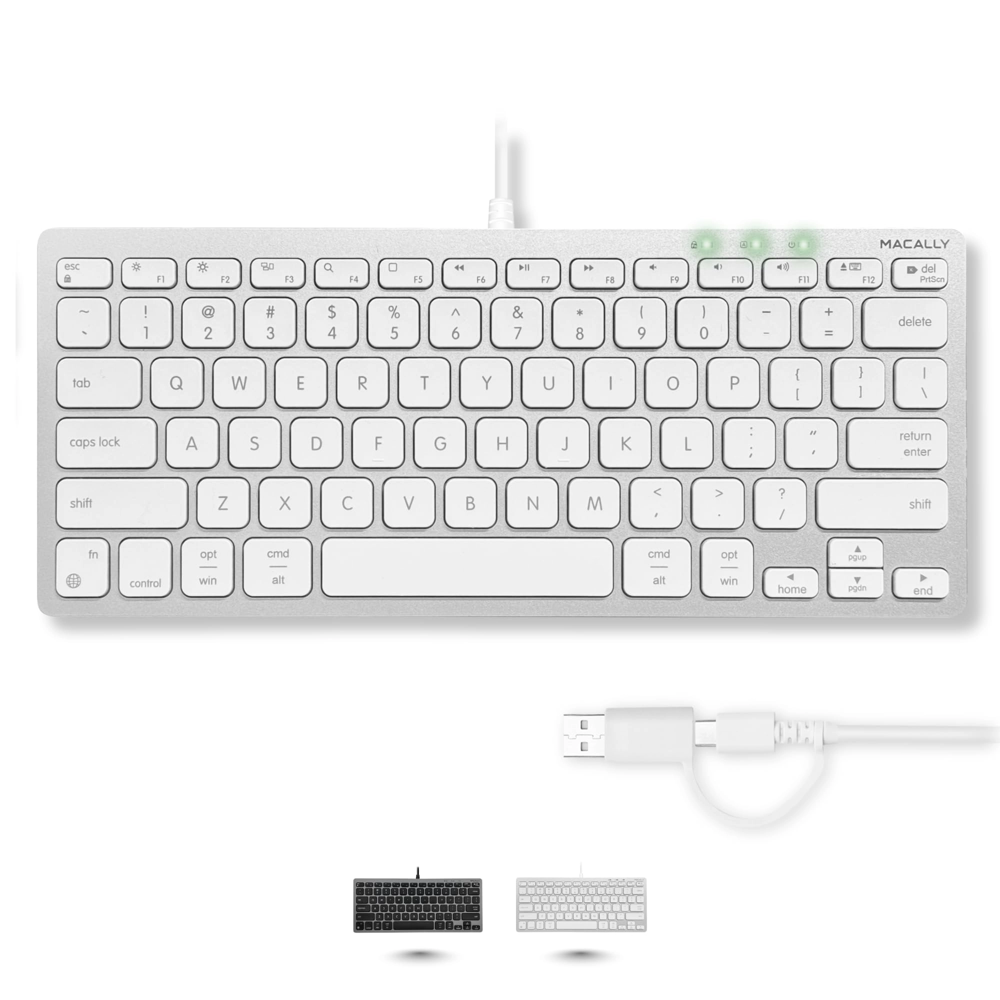 Small Keyboard for Mac - 78-Key MacOS Layout USB-A, USB-C