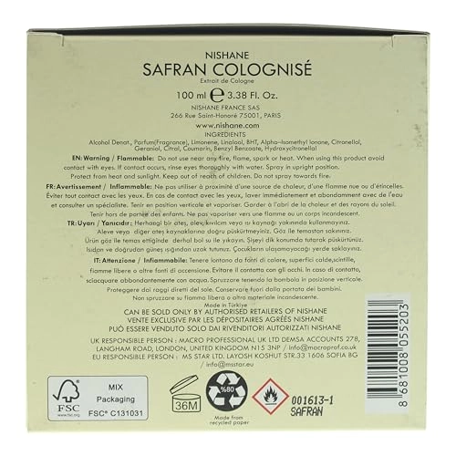 Safran Colognise Eau de Parfum - 100 ml