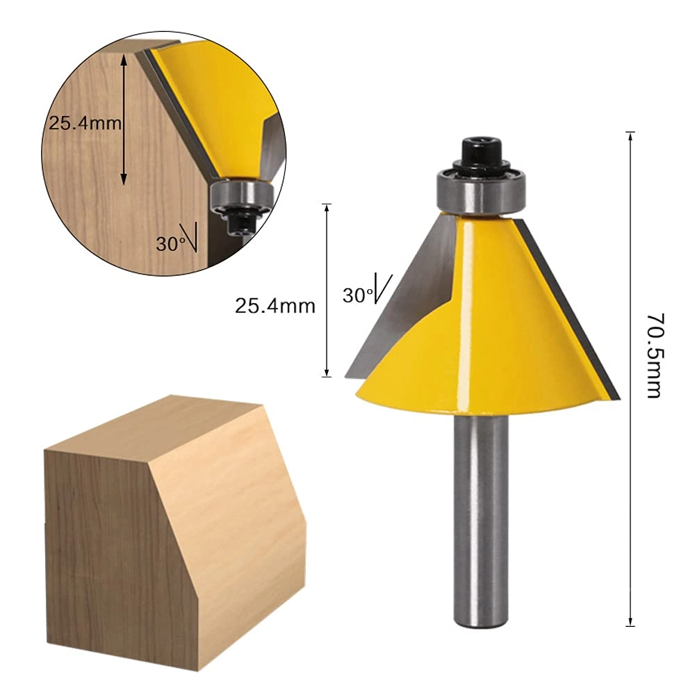 Chamfer Router Bit Set - 1/4 Inch 3Pcs