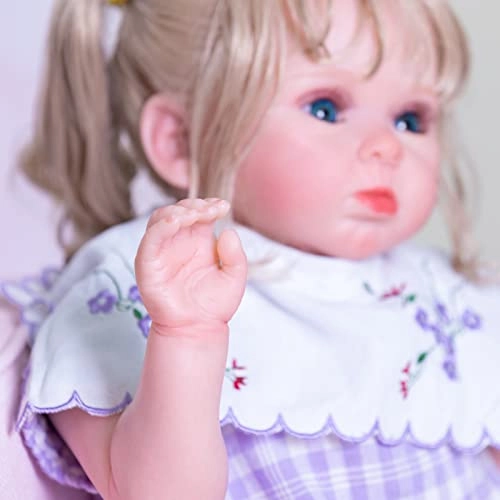 Adelaide Reborn Baby Doll - 60 cm Silicone Vinyl Brown Eyes