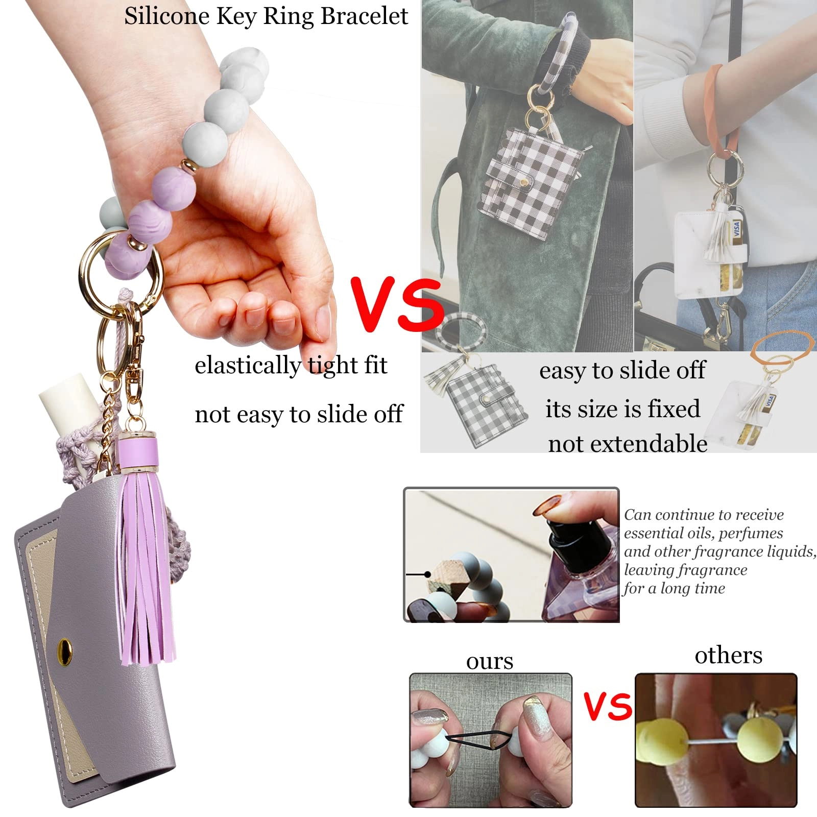 Silicone Key Ring Bracelet - Car