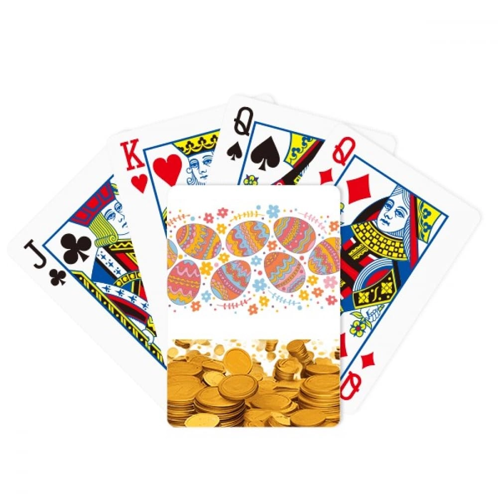Playing Card - Easter Festival Colorful Egg Gold