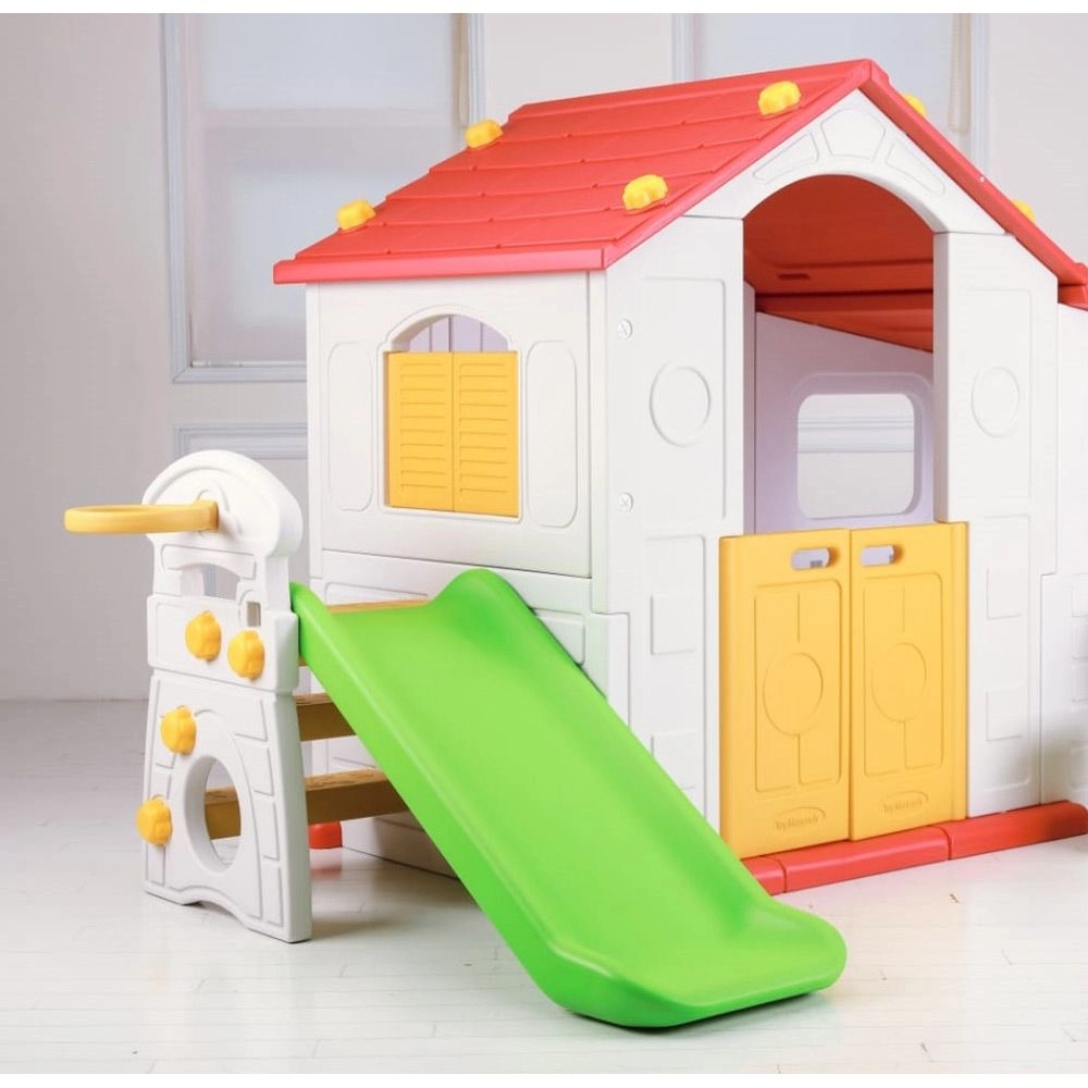 Tomo Big Playhouse - Slide Basketball Ring Multi Colour