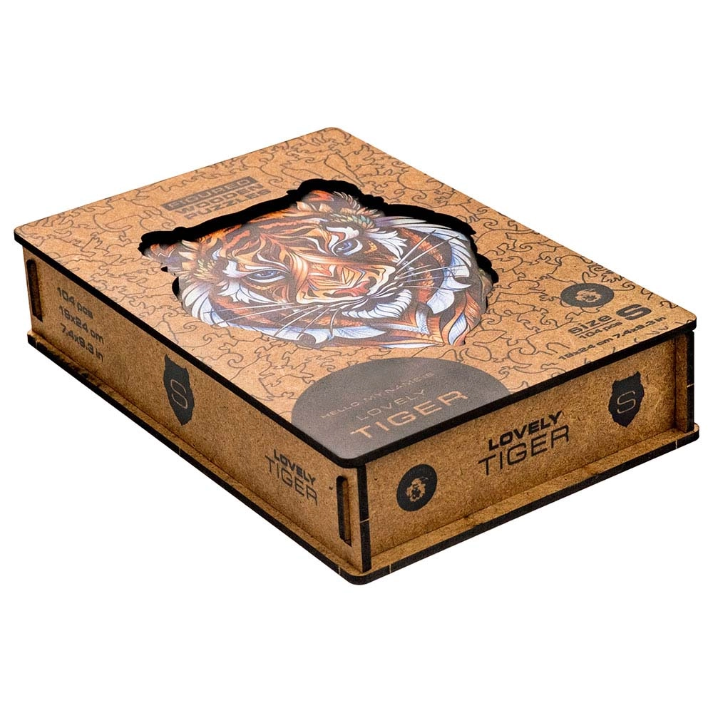 Lovely Tiger Wooden Puzzle (4107390-TIGER_S) - 104 pcs