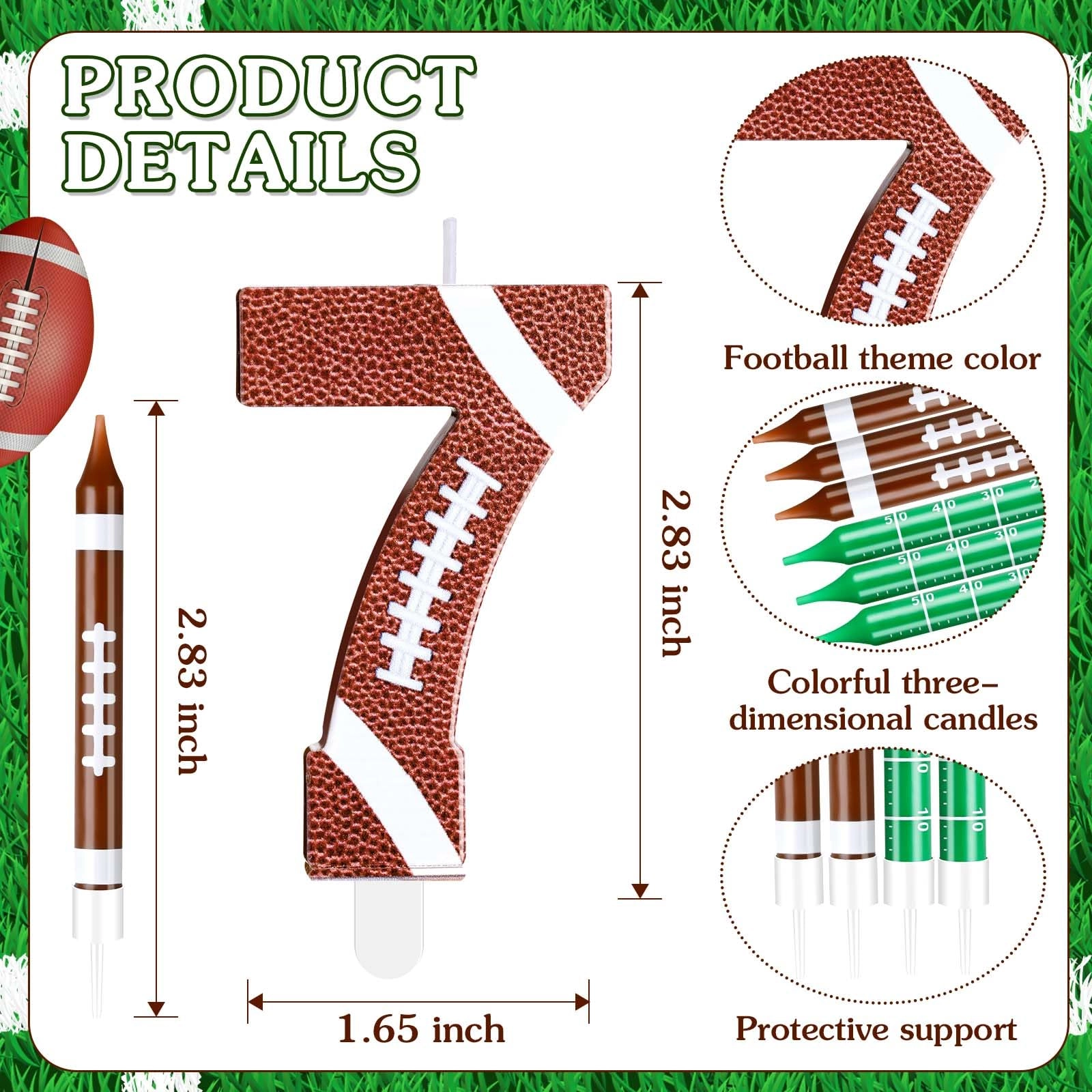 11 PCS Football Birthday Candles