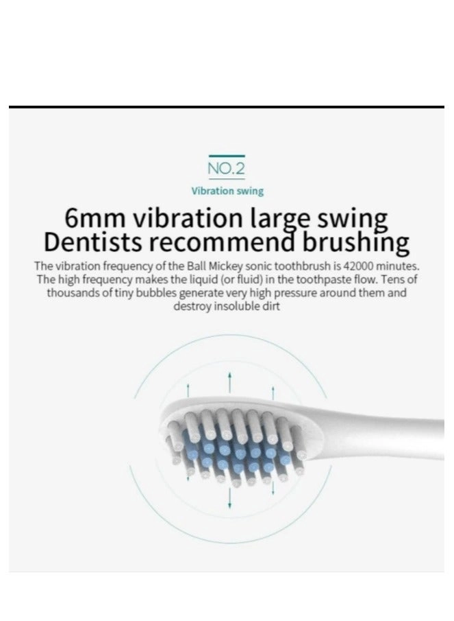 Electric Toothbrush - Ultrasonic 6 in 1