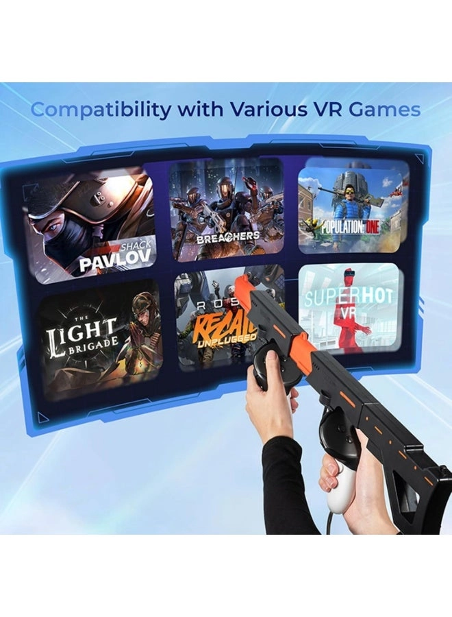 Magnetic VR Machine Gun/Pistol Controller Holder - For Meta Quest 3/Quest 3S