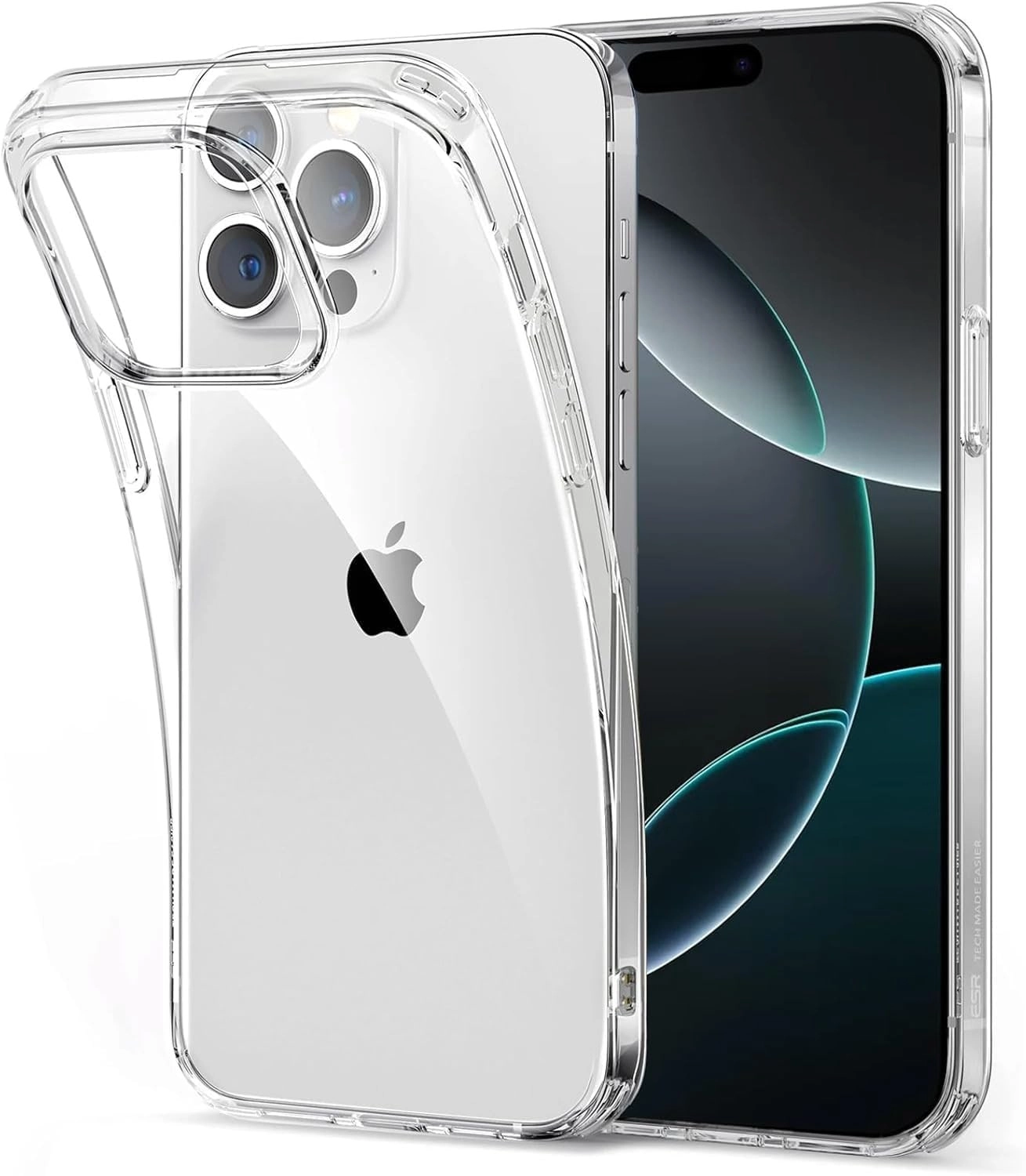 Muzz International Clear Case Slim TPU Shockproof Bumper Cover for iPhone 16 Pro