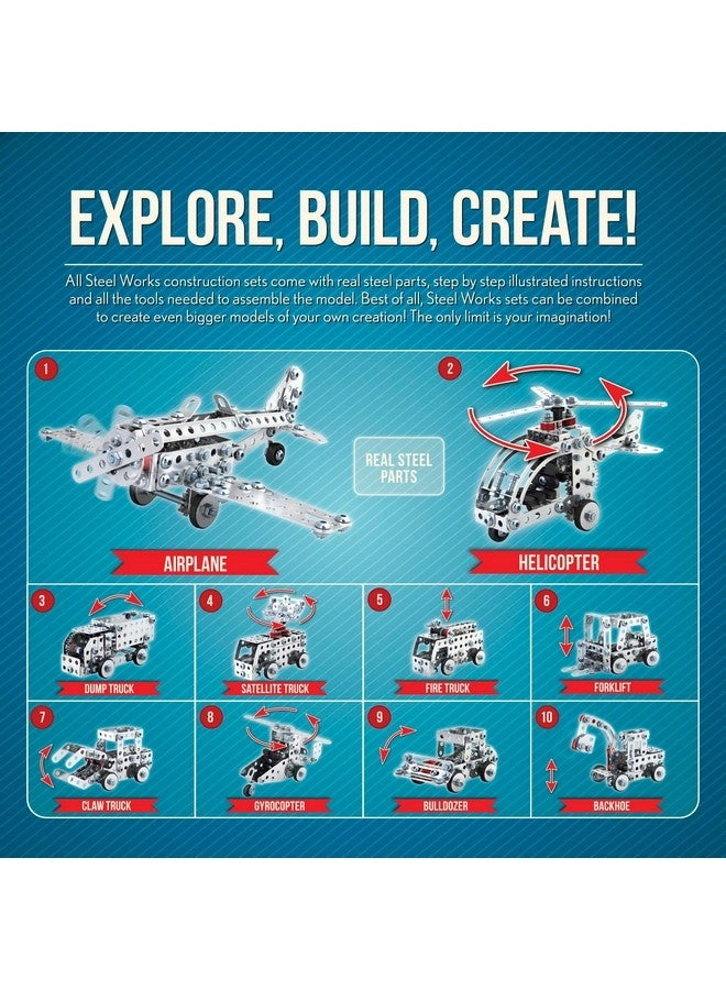 Steel Works - 10-in-1 300 pcs for ages 8+ with Tools