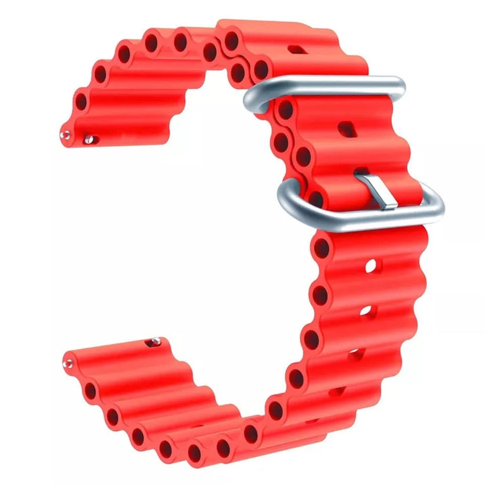 aonesaccessories Watch Band for Helix Timex Metalfit 2.0 - Silicone Red