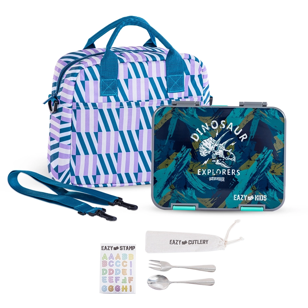 6 & 4 Convertible Bento Lunch Box - TREX Blue