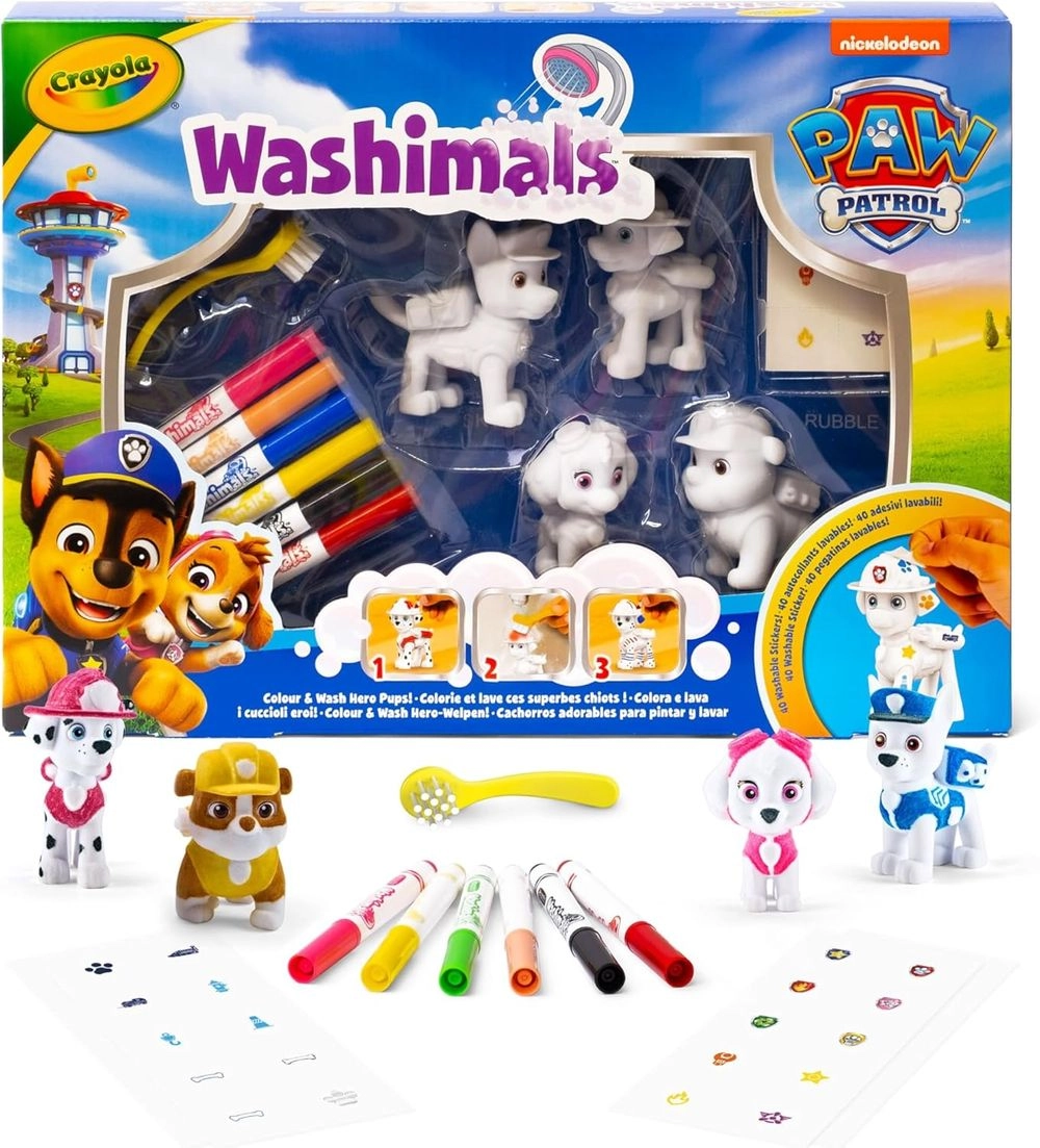 Crayola Washimals Paw Patrol Activity Kit - 6 Washimals pens