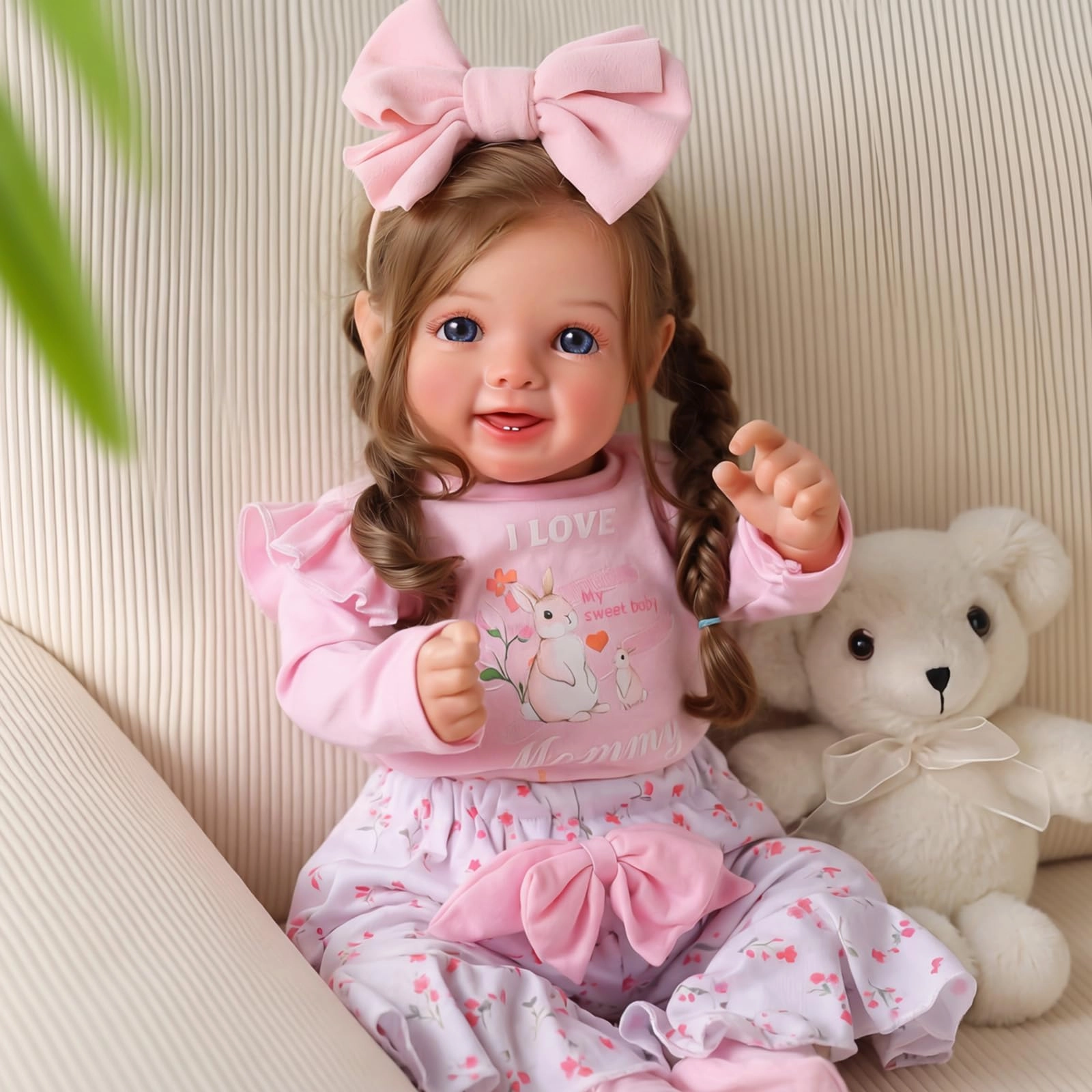 BABESIDE Reborn dolls - 38 Inches Pink Vinyl Cloth