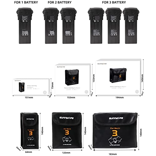 Battery Safe Bag for Mavic 3 - for 2 Batteries Explosion-proof
