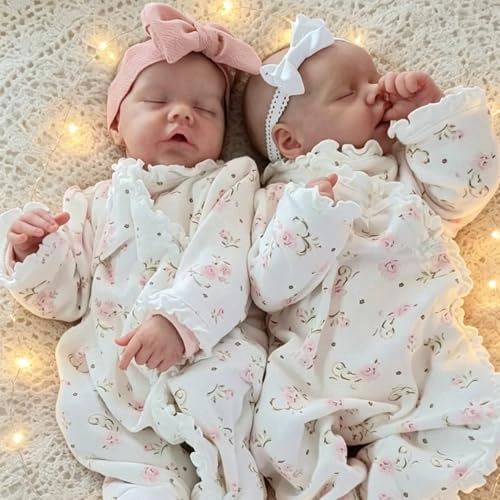 Reborn Twins Baby Dolls - 18 inch Full Body Vinyl Ages 3+