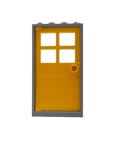 Door Frame - Beige 5 pcs + Door Leaf - Green