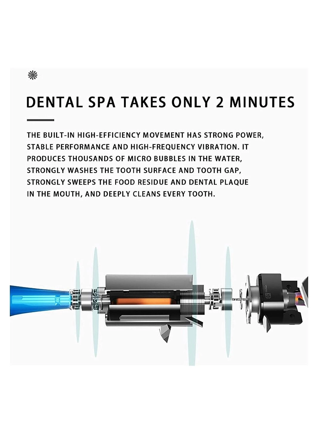 Electric Toothbrush - Powerful Sonic Blue 3 Brushheads