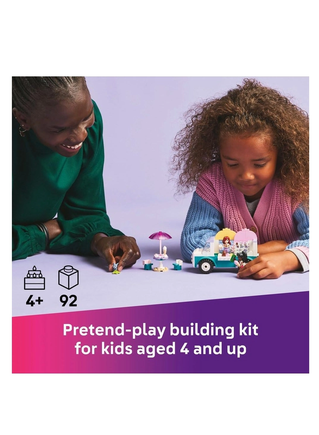 Friends Heartlake City Ice Cream Van (42644) - Pretend-Play 2 Minidolls Bunny Figure