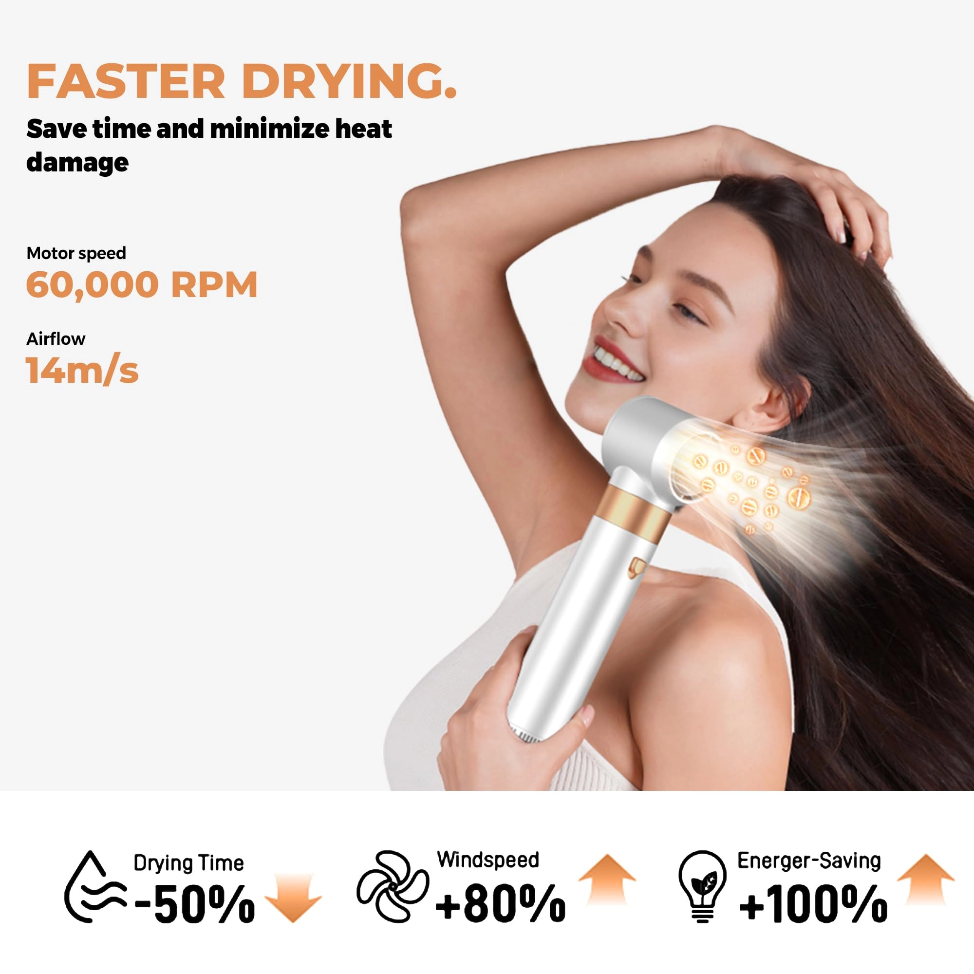 5 in 1 Hair Dryer Brush Set - Gold 700 watts
