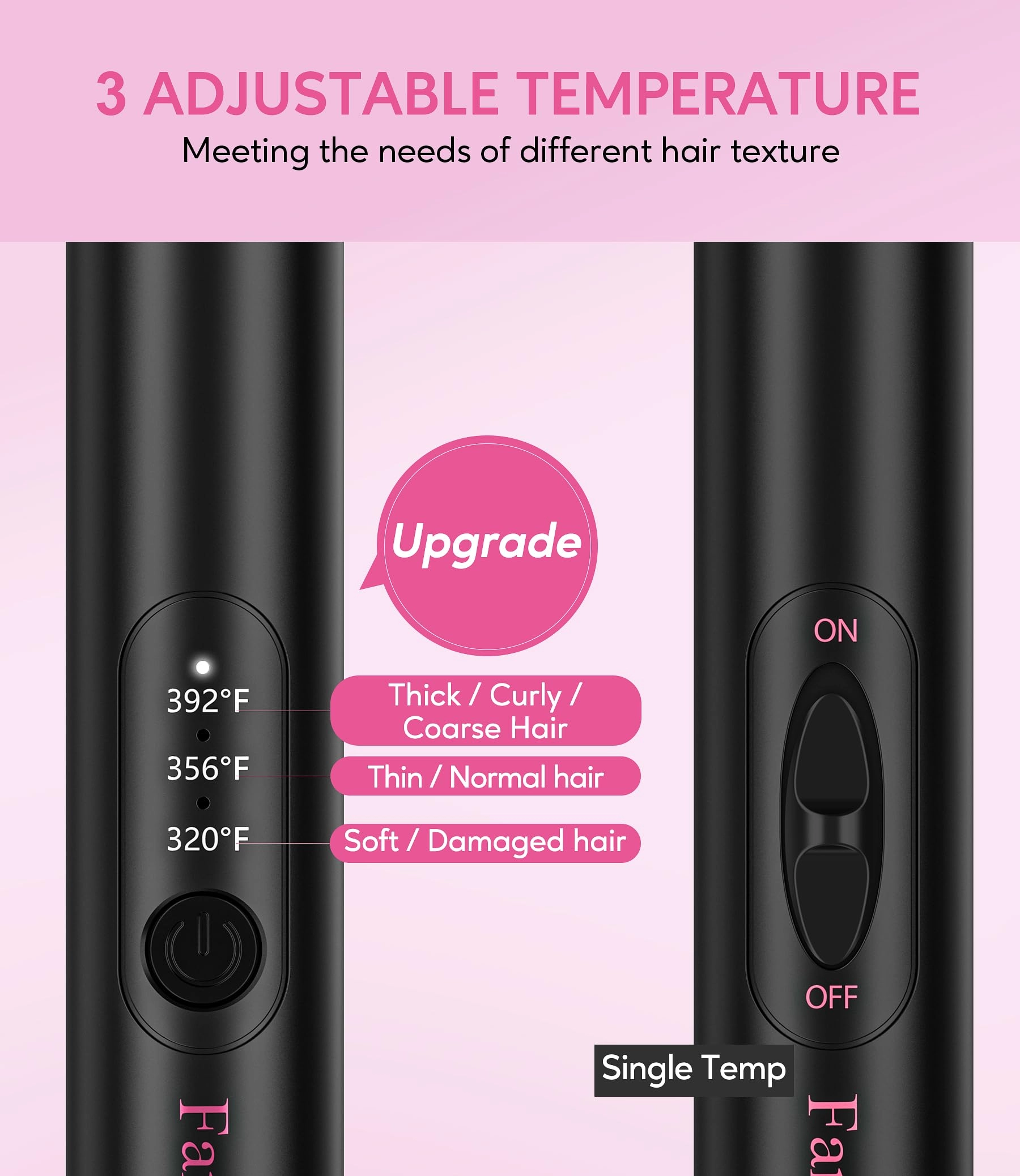 Mini Thermal Brush - 1 inch 3 Temperature Adjustable Dual Voltage