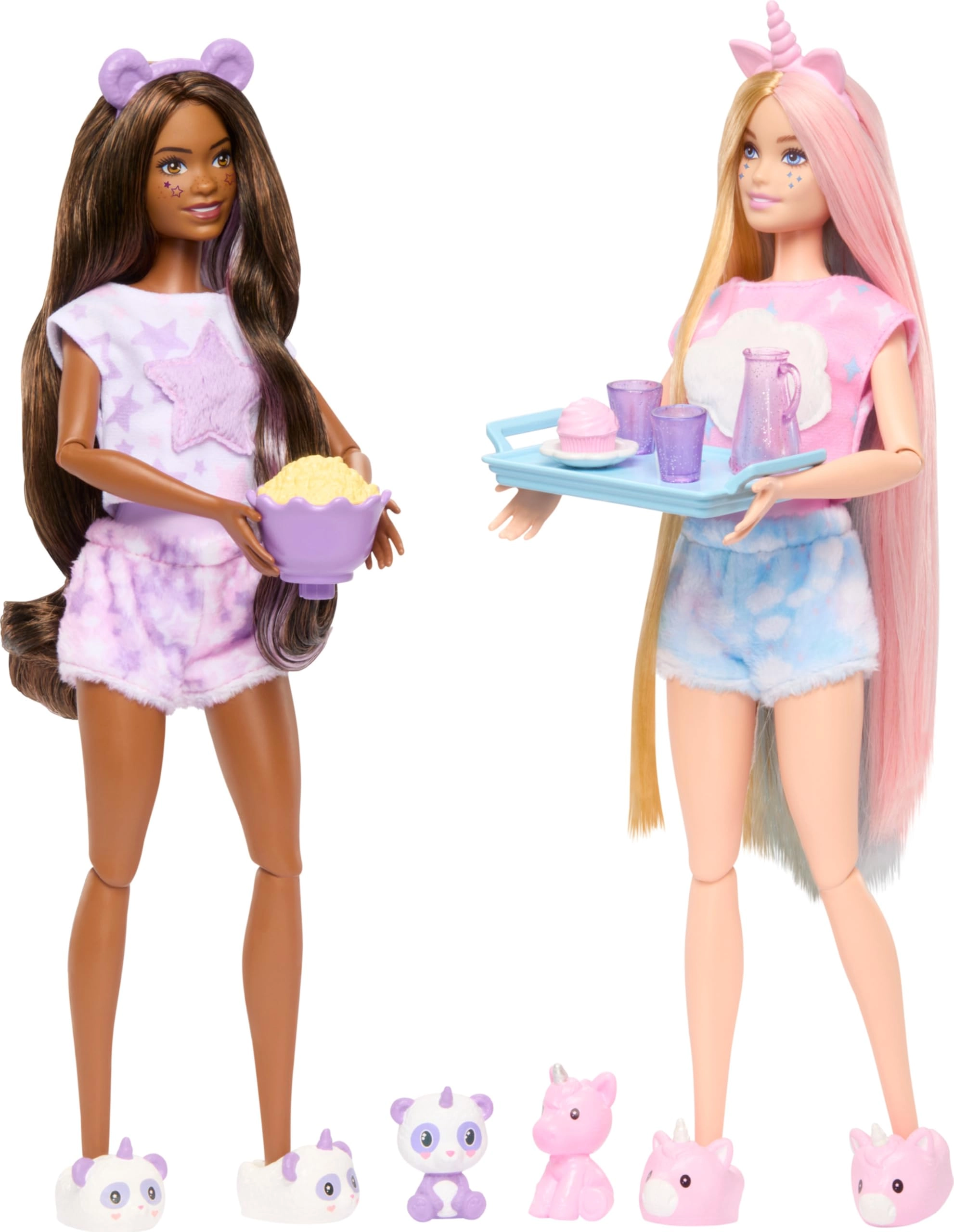 Barbie Cutie Reveal - 2 Dolls 2 Pets 35+ Surprises Gift Set