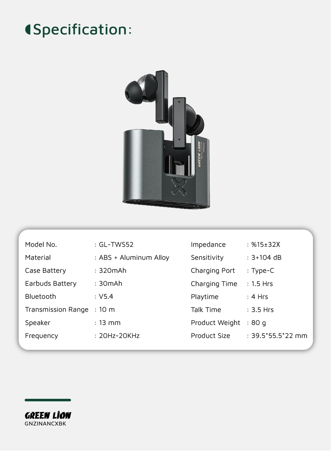 ZINC X Wireless Earbud